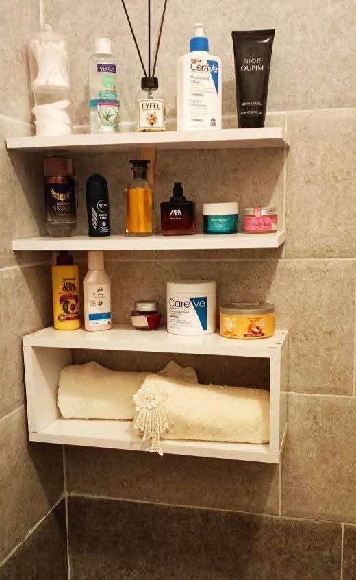 Étagère Murale Flottante pour Salle de Bain – Élégance et Fonctionnalité ف جداري عائم للحمام – أناقة وعملية