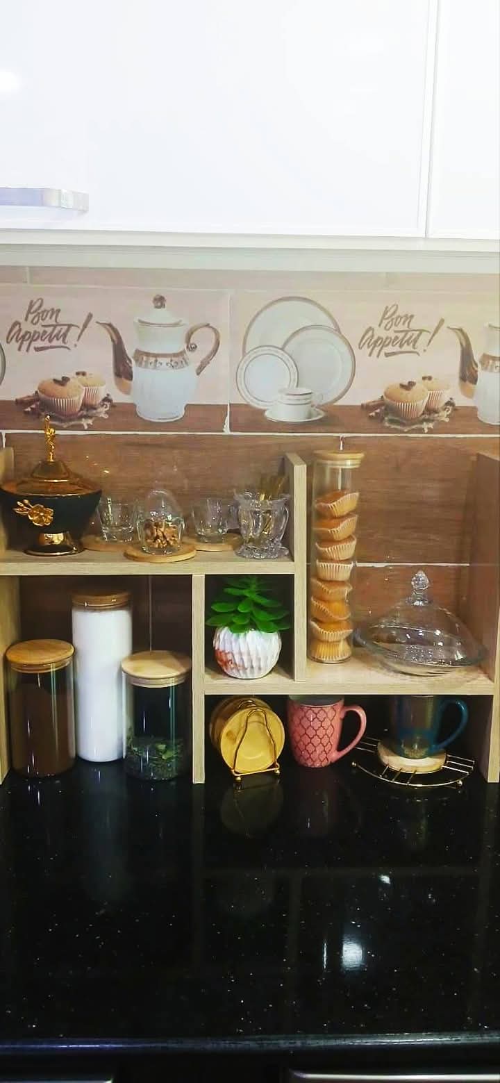 Étagère de Cuisine – Rangement pour Sel, Sucre et Épices رف مطبخ – تخزين للملح، السكر والتوابل