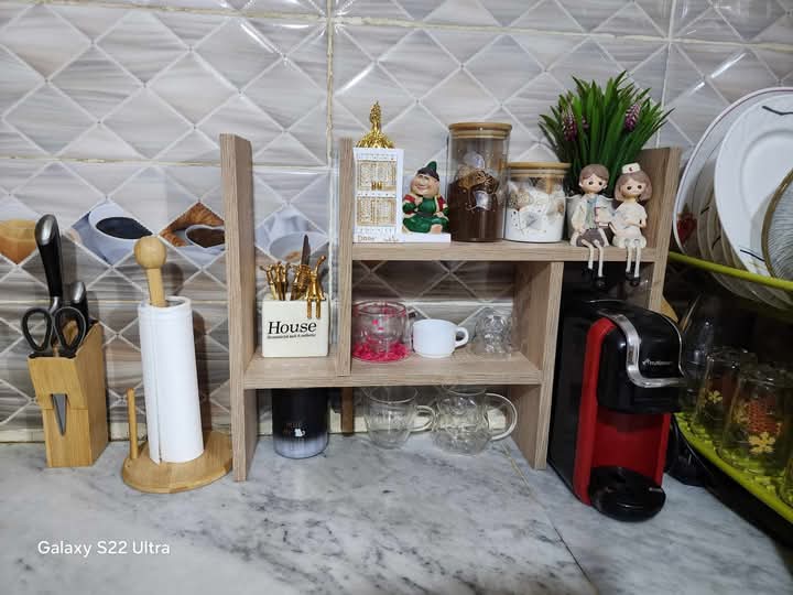 Étagère de Cuisine – Rangement pour Sel, Sucre et Épices رف مطبخ – تخزين للملح، السكر والتوابل