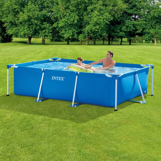 Piscine Tubulaire Rectangulaire Intex – 260 × 160 × 65 cm       مسبح مستطيل بتصميم هيكلي معدني – 260 × 160 × 65 سم