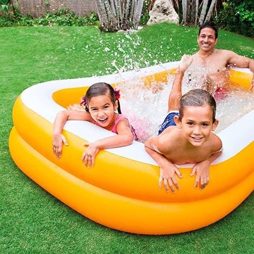 Piscine Gonflable Rectangulaire Intex Mandarin – 229 × 147 × 46 cm مسبح مستطيل قابل للنفخ للأطفال – 229 × 147 × 46 سم