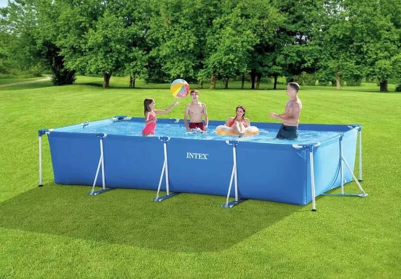 Piscine Metal Junior Rectangulaire 4.50 X 2.20 X 0.84 مسبح مستطيل للأطفال بهيكل معدني 4.50 × 2.20 × 0.84 متر