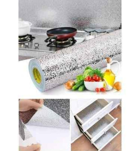 Papier Adhésif Aluminium pour Cuisine – Résistant à la Chaleur et à l'Humidité     ورق لاصق من الألمنيوم للمطبخ – مقاوم للحرارة والرطوبة