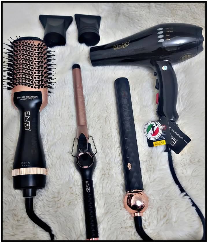 Pack Enzo Sèche-Cheveux + Accessoires – Pour un Coiffage Complet      طقم إنزو مع مجفف شعر وإكسسوارات – لتصفيف متكامل