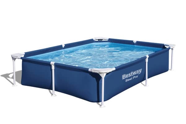 Piscine Tubulaire Rectangulaire – 221 x 150 x 43 cm          مسبح مستطيل بهيكل معدني – 221 × 150 × 43 سم