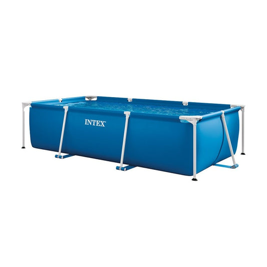 Piscine Tubulaire Rectangulaire Intex – 300 × 200 × 75 cm          مسبح هيكلي مستطيل قابل للنفخ من إنتكس – 300 × 200 × 75 سم