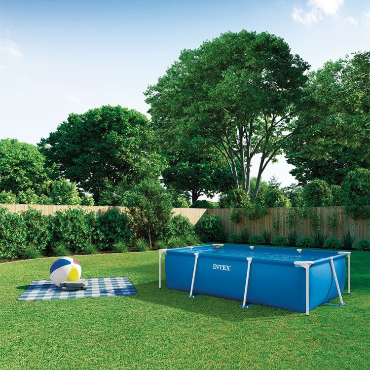 Piscine Tubulaire Rectangulaire Intex – 300 × 200 × 75 cm          مسبح هيكلي مستطيل قابل للنفخ من إنتكس – 300 × 200 × 75 سم