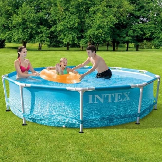Piscine Tubulaire Ronde Intex – Ø 305 × 76 cm         مسبح دائري هيكلي من إنتكس  Ø 305 × 76 سم