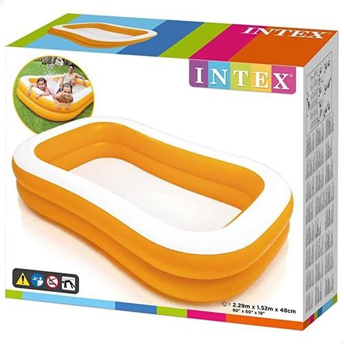 Piscine Gonflable Rectangulaire Intex Mandarin – 229 × 147 × 46 cm         مسبح مستطيل قابل للنفخ للأطفال  – 229 × 147 × 46 سم